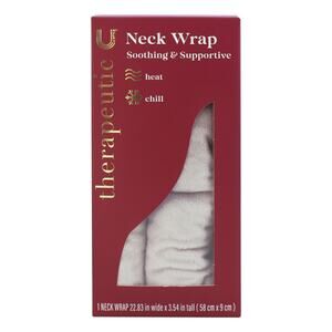 Therapeutic Neck Wrap Heat & Chill Clay Beads Microwaveable Soothing Pain Relief
